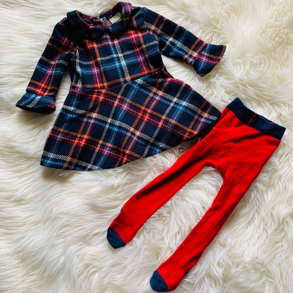 I ❤️ Next Dress and Matching Tights 3-6M